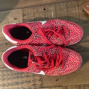 Nike Cortez womens 8 red polka dot